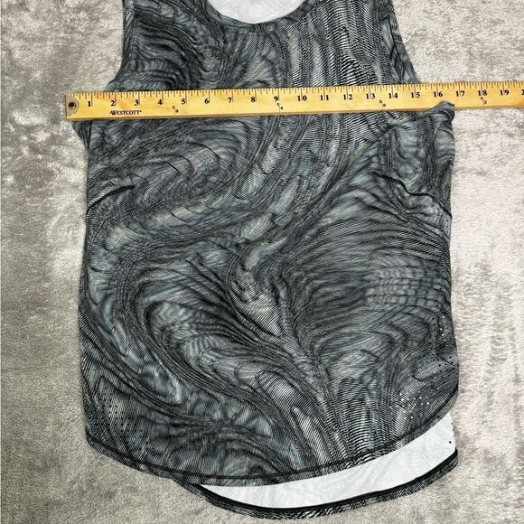 Lululemon High Neck Split Hem Run Tank Women’s Size 8 Blue - Picture 5 of 8